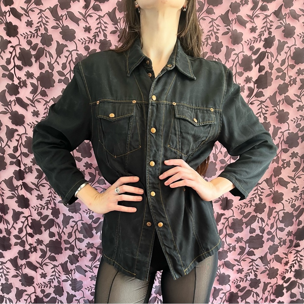 Vintage JEAN PAUL GAULTIER Jeans Denim Button Up Shirt - Size M